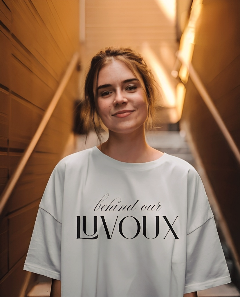 LUVOUX SLOW LIVING – Oversized 100% Cotton UNISEX TSHIRT WITH HIGH GRAPHIC DTF PRINT