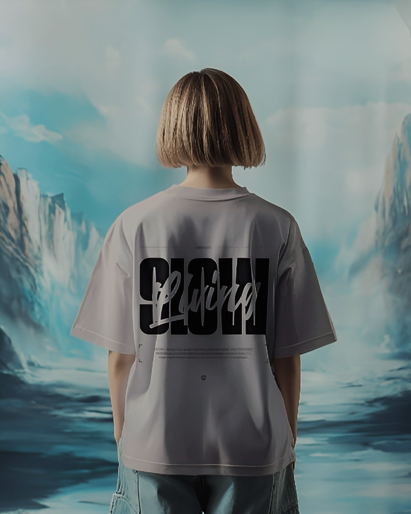 LUVOUX SLOW LIVING – Oversized 100% Cotton UNISEX TSHIRT WITH HIGH GRAPHIC DTF PRINT