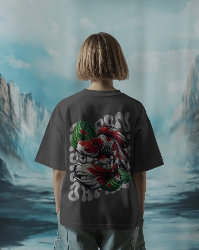 Luvoux: Oversized T-Shirt for unisex & 100% cotton– Japanese Tattoo Art Inspired