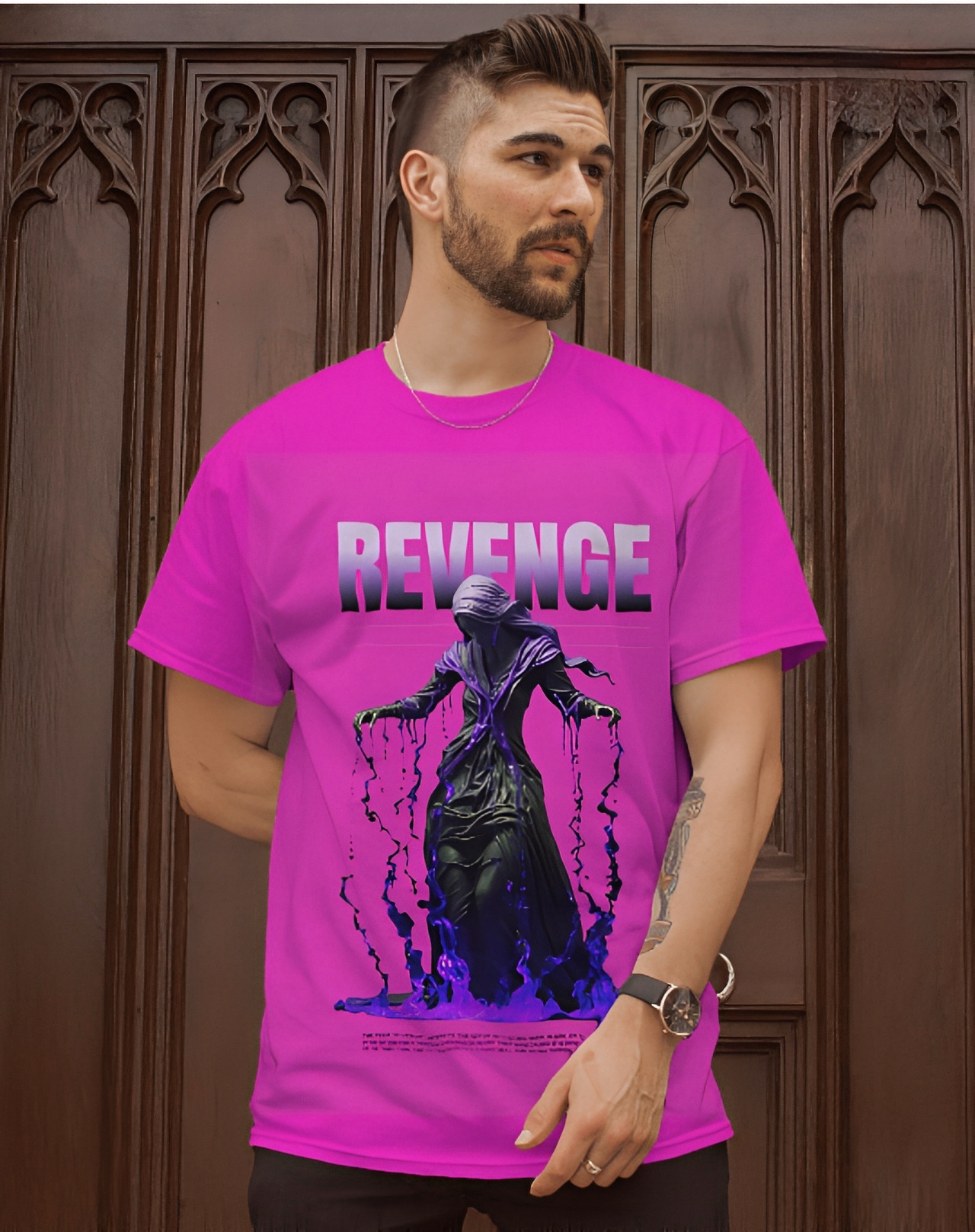 LUVOUX PREMIUM – REVENGE Oversized 100% Cotton UNISEX T-Shirt | Minimal Streetwear Drop