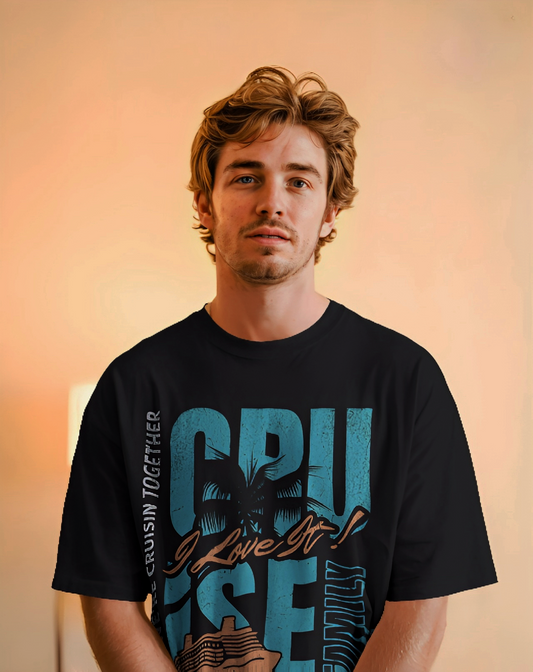 CRUISE SHIP – Oversized 100% Cotton UNSEX T-Shirt | LUVOUX PREMIUM SERIES COLLECTION NAMELUVOUX PREMIUIM