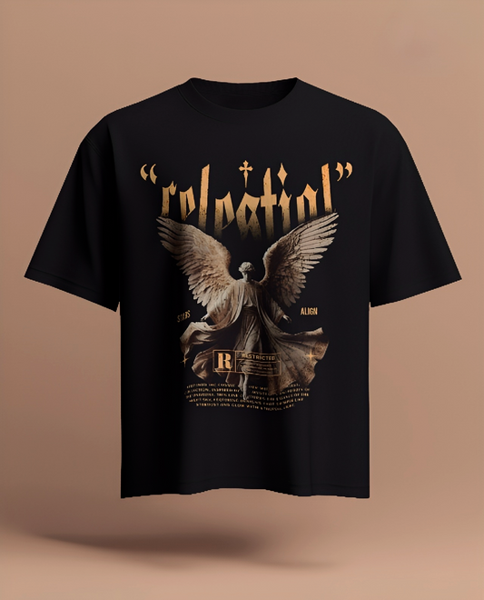 RELPITANAL BLACK DOWNSOLDER – Oversized 100% Cotton UNISEXT-Shirt | LUVOUX PREMIUM DROP  COLLECTION NAME LUVOUX LUXURY