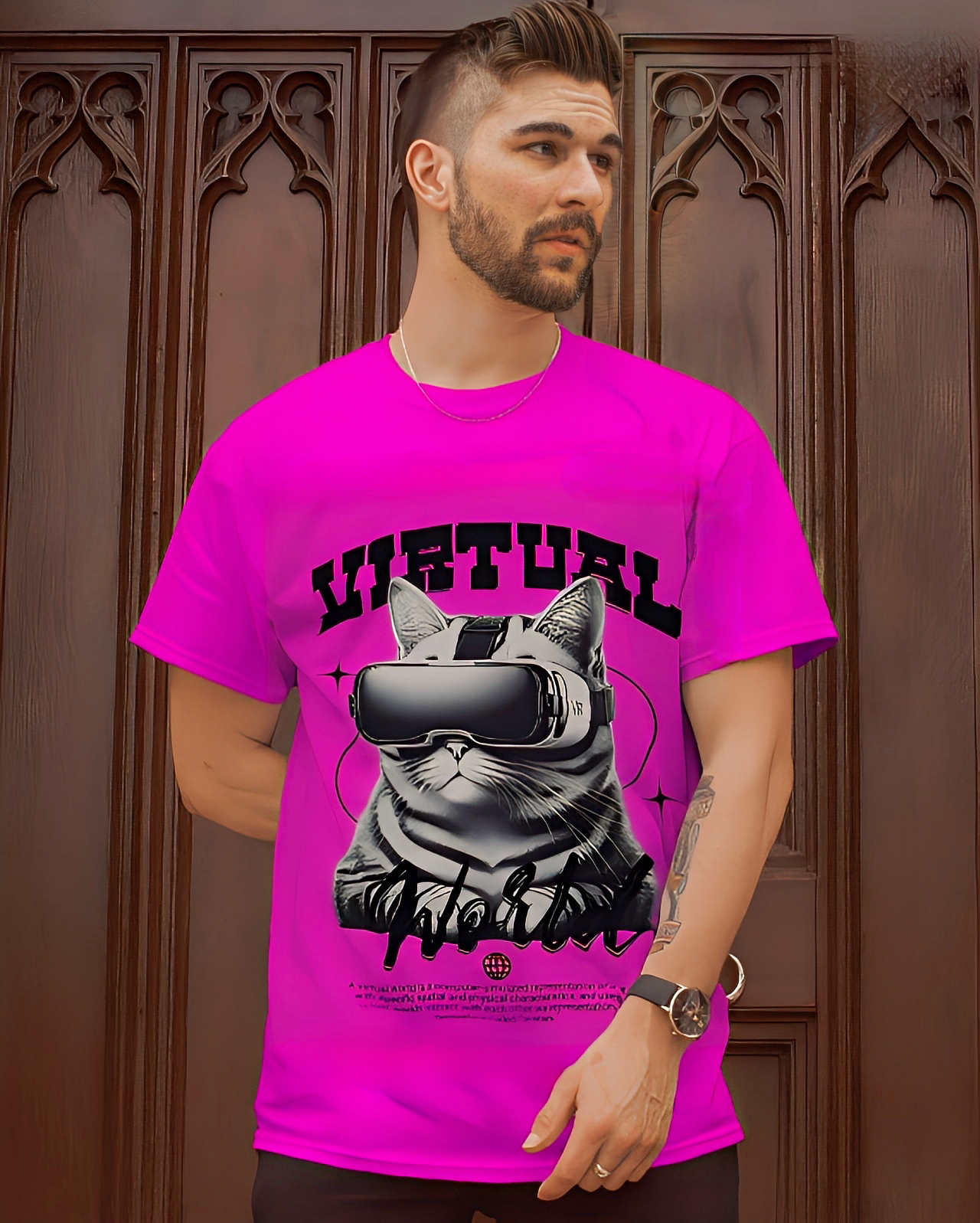 VIRTUAL WORLD – Oversized DOWNSOLDER UNISEX -Shirt | LUVOUX PREMIUM COLLECTION NAME LUVOUX LUXURY
