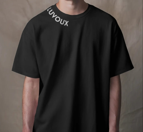 Luvoux: Hellbound Hot Rod T-Shirt – Grim Reaper’s Ride Edition down shoulder t-shirt for unisex & 100% cotton