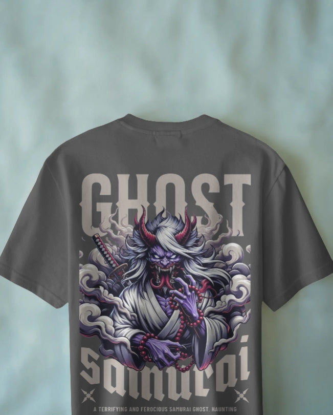 Ghost Samurai Oni Warrior Graphic oversize T-SHIRT for unisex & 100% cotton