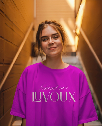 LUVOUX SLOW LIVING – Oversized 100% Cotton  UNISEX  TSHIRT  WITH  HIGH GRAPHIC DTF PRINT