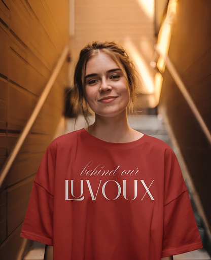 LUVOUX SLOW LIVING – Oversized 100% Cotton  UNISEX  TSHIRT  WITH  HIGH GRAPHIC DTF PRINT