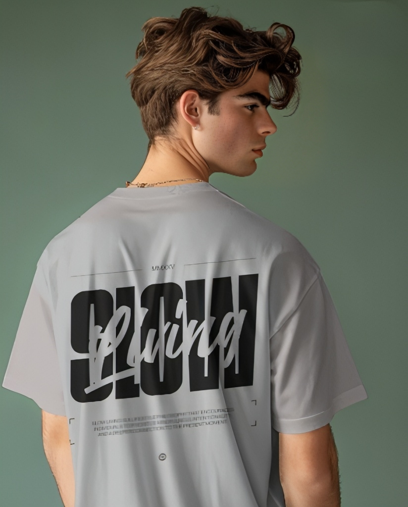 LUVOUX SLOW LIVING – Oversized 100% Cotton  UNISEX  TSHIRT  WITH  HIGH GRAPHIC DTF PRINT