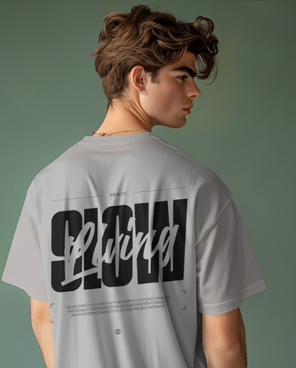 LUVOUX SLOW LIVING – Oversized 100% Cotton  UNISEX  TSHIRT  WITH  HIGH GRAPHIC DTF PRINT