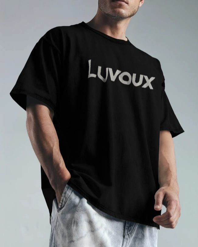 Luvoux: Thorns "Fierce Shadows" Graphic Skull oversized T-Shirt for unisex & 100& cotton