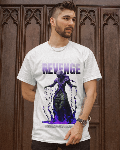 LUVOUX PREMIUM – REVENGE Oversized 100% Cotton UNISEX T-Shirt | Minimal Streetwear Drop