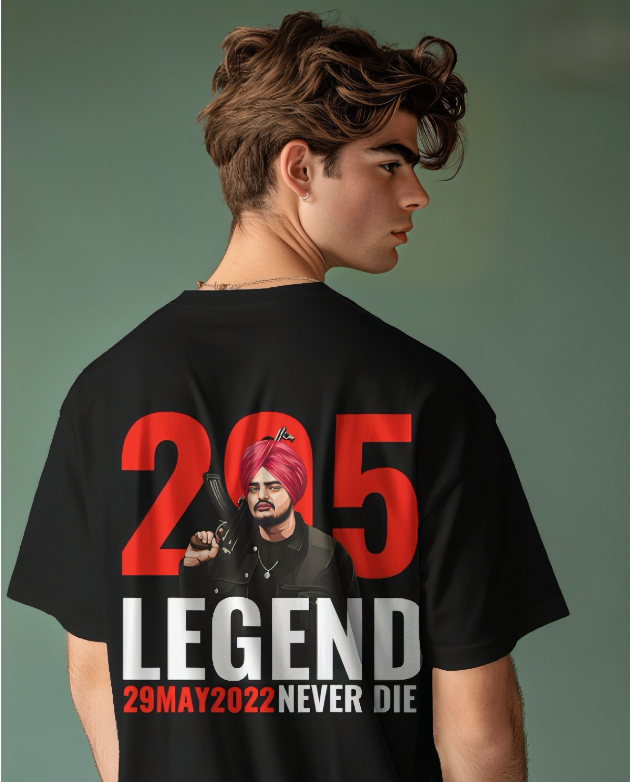 THE LEGEND – SIDHU MOOSEWALA Oversized DOWNSOLDER UNISEX T-Shirt | LUVOUX PREMIUM   COLLECTION NAME  LUVOUXLUXURY