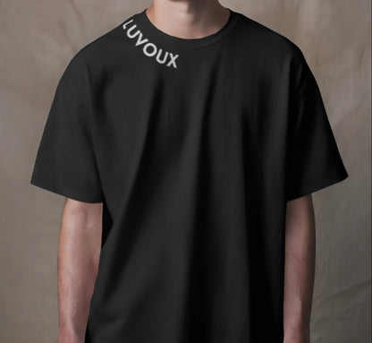 Luvoux: Hellbound Hot Rod T-Shirt – Grim Reaper’s Ride Edition down shoulder t-shirt for unisex & 100% cotton