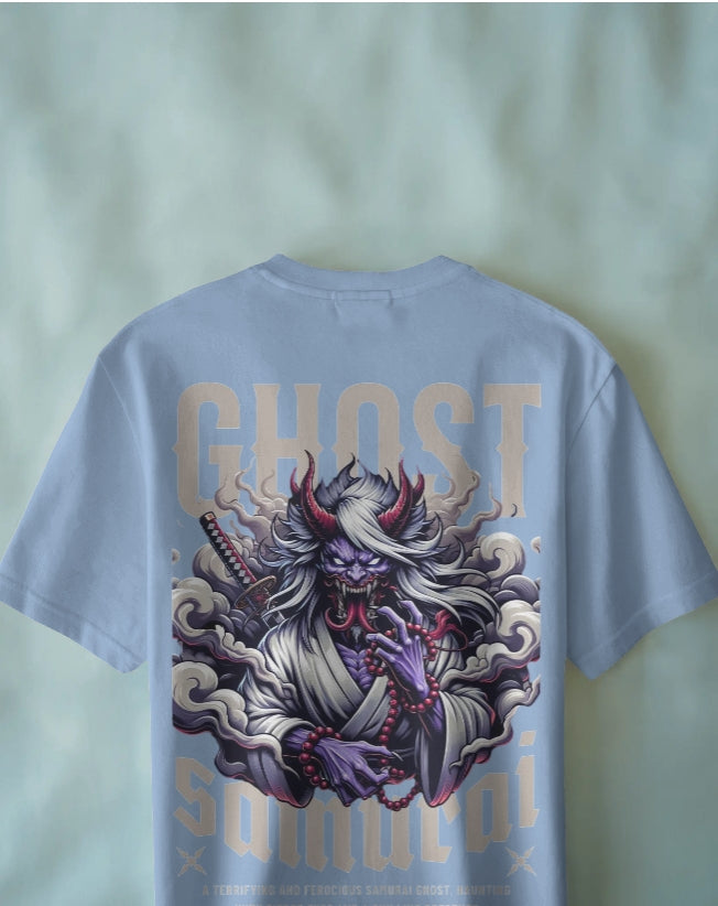 Ghost Samurai Oni Warrior  Graphic  oversize T-SHIRT for unisex & 100% cotton
