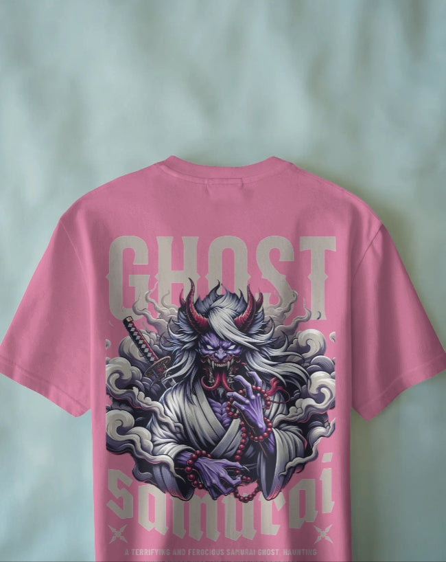 Ghost Samurai Oni Warrior  Graphic  oversize T-SHIRT for unisex & 100% cotton