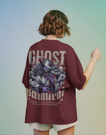 Ghost Samurai Oni Warrior  Graphic  oversize T-SHIRT for unisex & 100% cotton