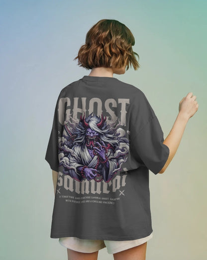 Ghost Samurai Oni Warrior  Graphic  oversize T-SHIRT for unisex & 100% cotton