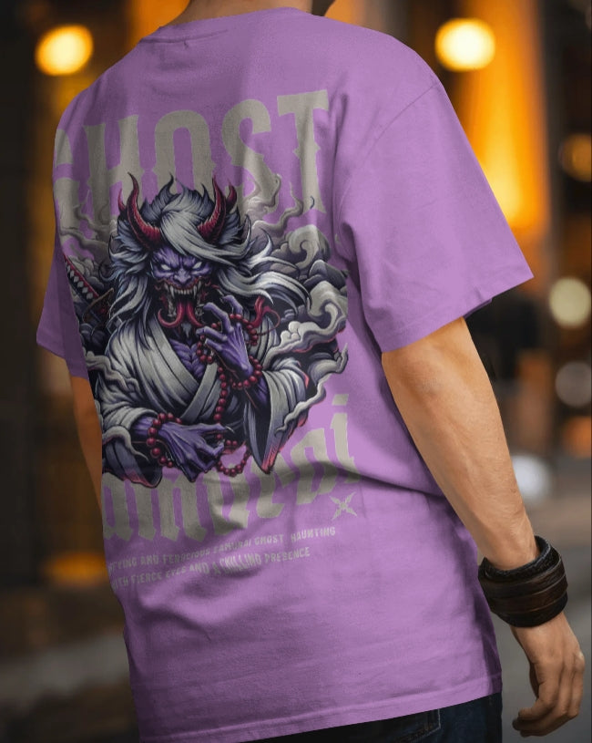 Ghost Samurai Oni Warrior  Graphic  oversize T-SHIRT for unisex & 100% cotton