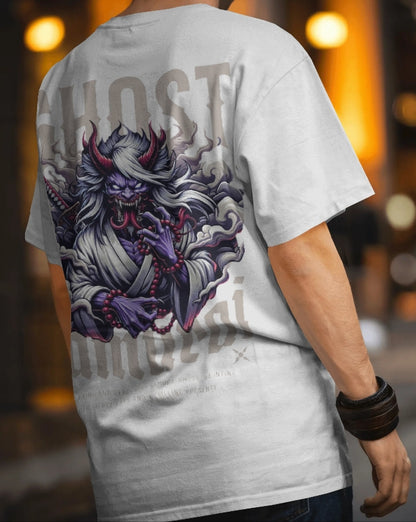Ghost Samurai Oni Warrior  Graphic  oversize T-SHIRT for unisex & 100% cotton