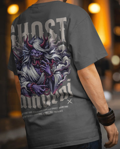 Ghost Samurai Oni Warrior  Graphic  oversize T-SHIRT for unisex & 100% cotton