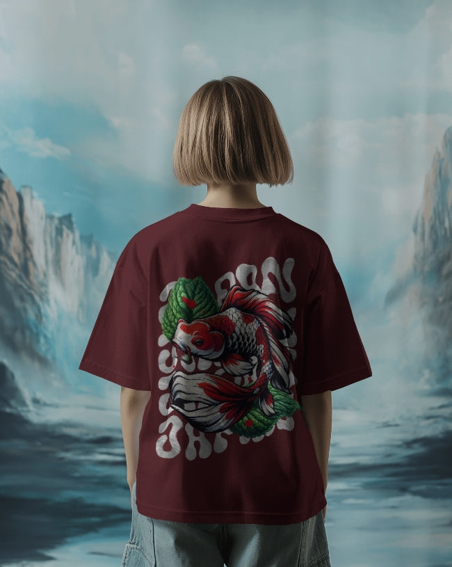 Luvoux: Oversized T-Shirt for unisex & 100% cotton– Japanese Tattoo Art Inspired