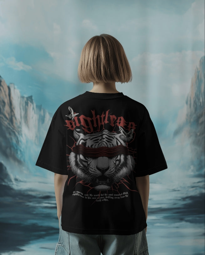 Luvoux: Sightless Tiger T-Shirt – Blind Strength Edition for unisex & 100% cotton